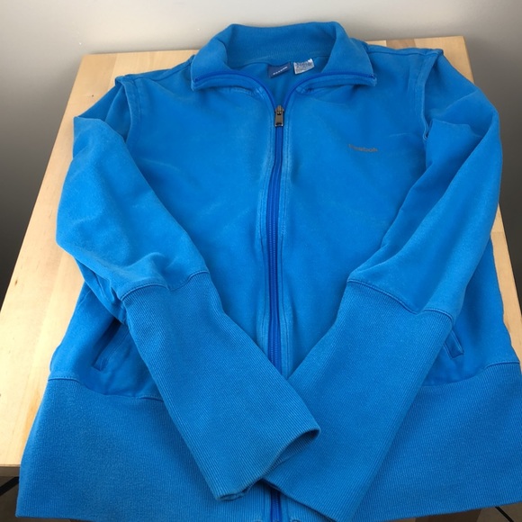 Reebok, blue zip sweater, Size woman US M - Picture 5 of 12
